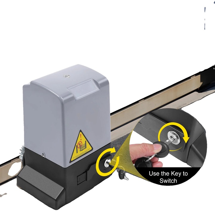 Deschizator poarta glisanta, 750W, 50 m, 1600kg, Negru