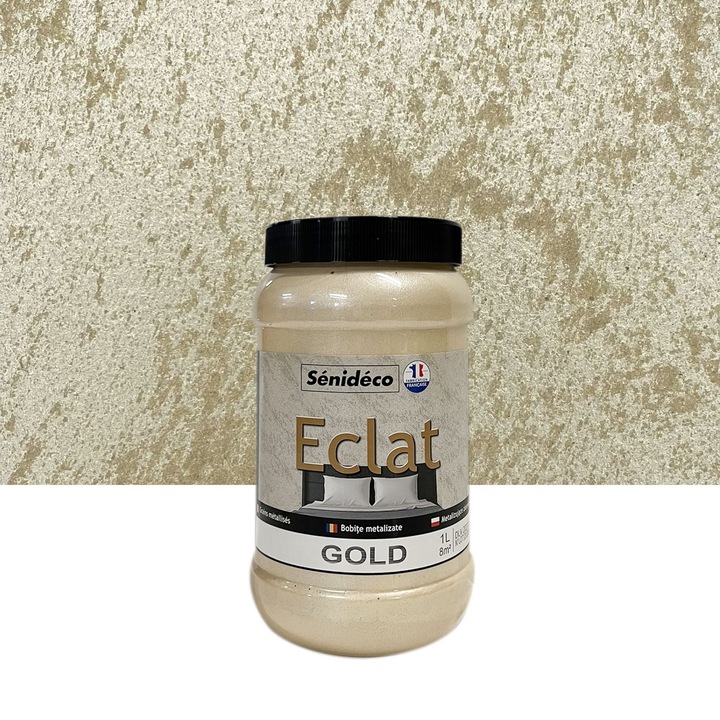 Vopsea decorativa Senideco Eclat, 1 L, auriu Gold