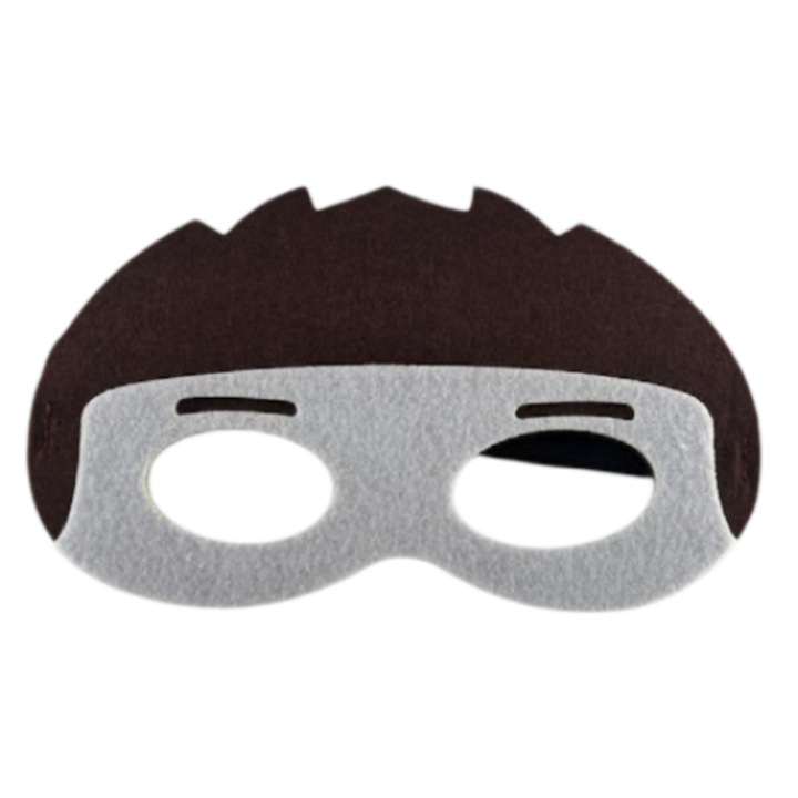 Masca copii Mixbo, baietel, 20 x 12.5 cm, fetru/elastic, negru/gri