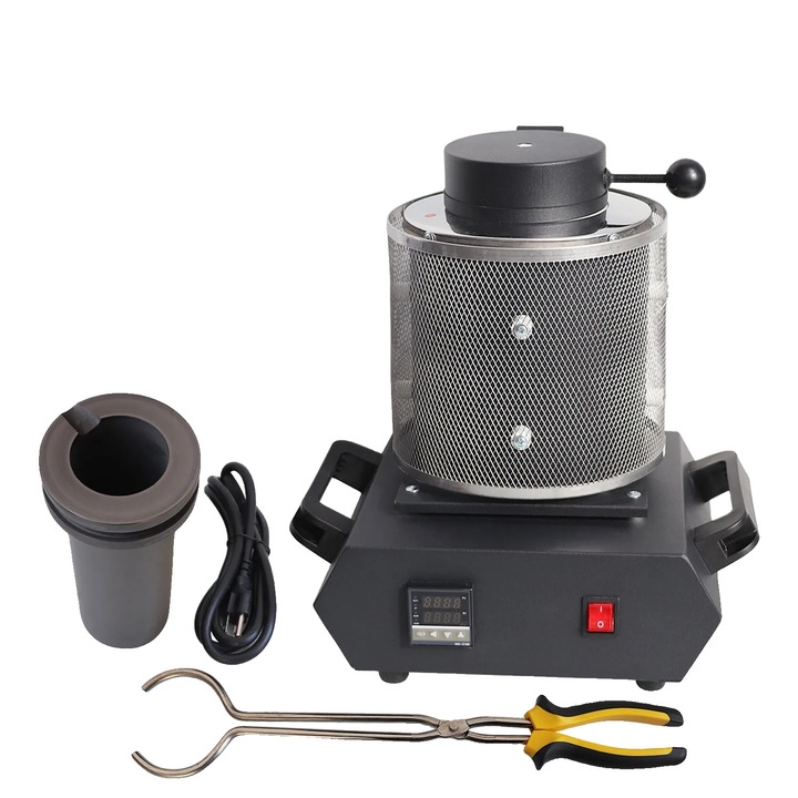 Cuptor topire metal, 3kg, negru, 220V, control PID, grafit