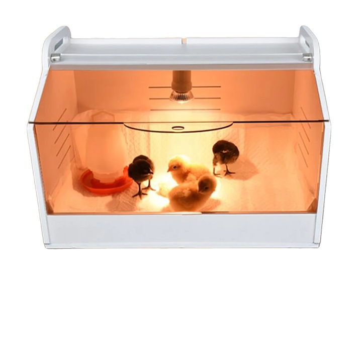 Incubator pentru pui, Tabla, 48 x 30 x 30 cm, Bej