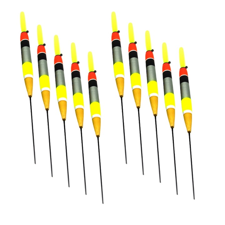 Pluta fixa undita, 10 bucati, 5g, gri/galben