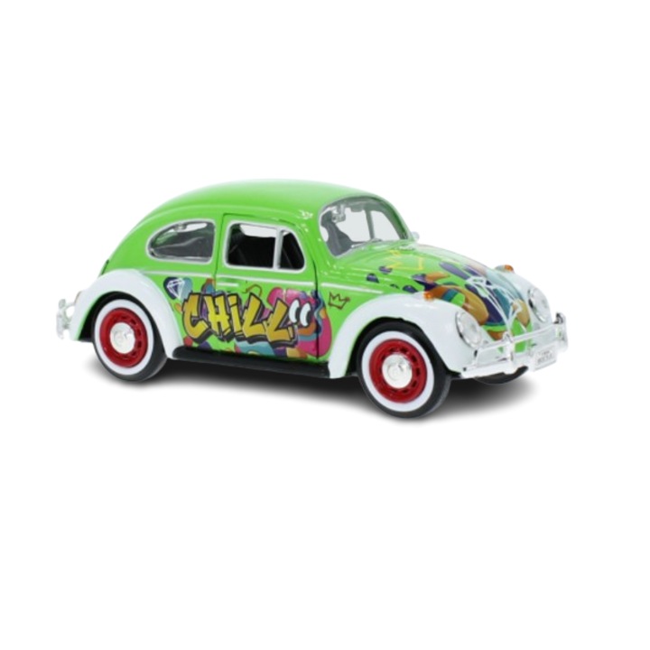 Macheta Volkswagen Beetle Kafer Graffiti 1966, verde, Motormax 1/24