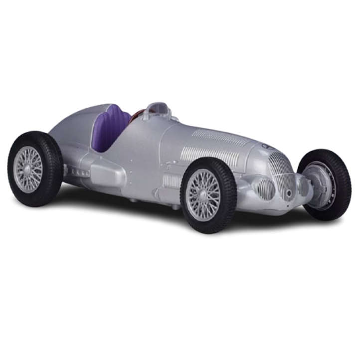 Modell autó Mercedes W125, 1937, ezüst, Welly 1/24