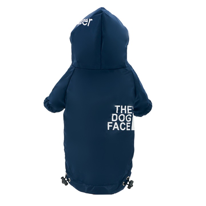 Geaca cu gluga pentru caini, calduroasa, MDL-2411, bleumarin, XL
