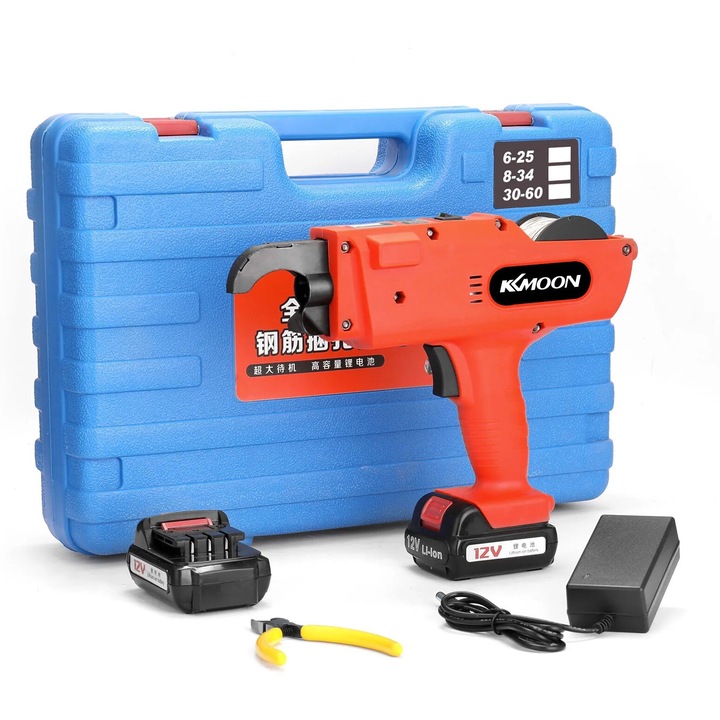 Masina de legat armaturi, Kkmoon, motor fara perii, 12V, 2000mAh, 283x70x235mm, 3058 g