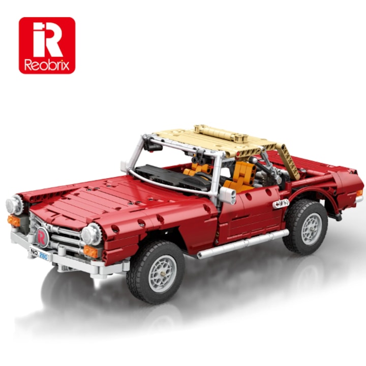 Конструктор Reobrix 1:10 Vintage 280Sl, 1578 части, 51x9.5x36cm, многоцветен
