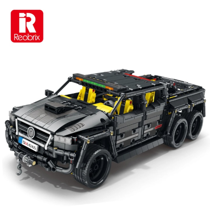 Reobrix 1:10 G700 építőkészlet, 2162 db, 60x40x9,5cm, SUV, fekete