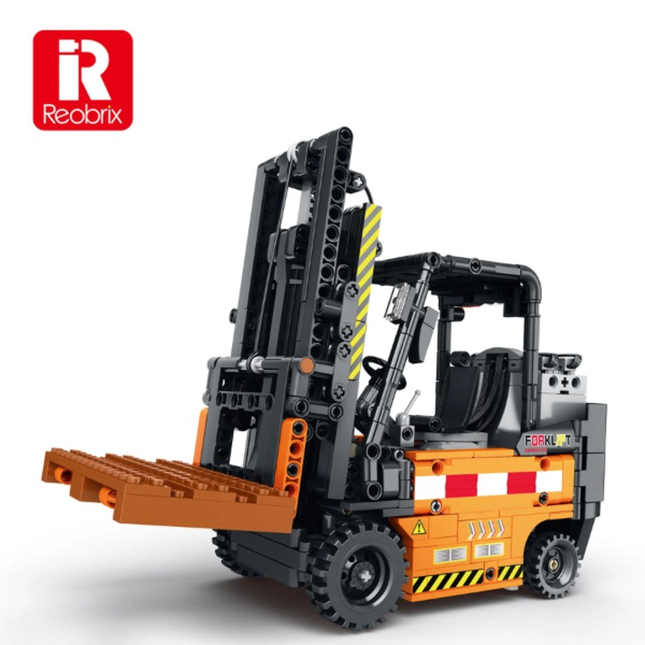 Конструктор Reobrix Engineering Forklift, 722 части, 40x35x9cm, многоцветен