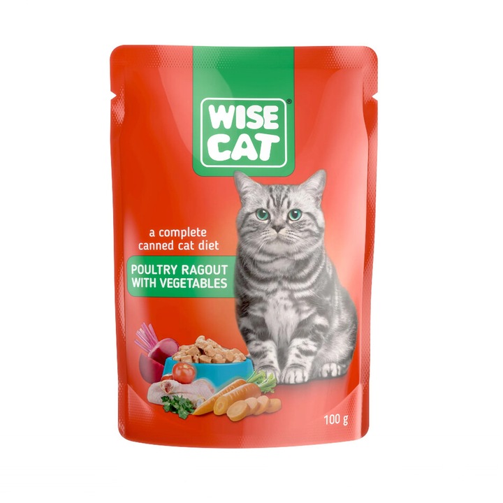 Nedves macskaeledel baromfi- és zöldségpörkölttel 100 g/zsákos