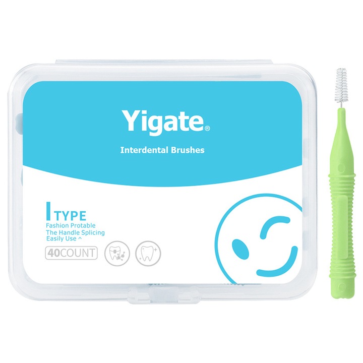 Gigicial fogköztisztító kefék, 40 darabos készlet, ultrafinom, felnőtteknek, kompakt