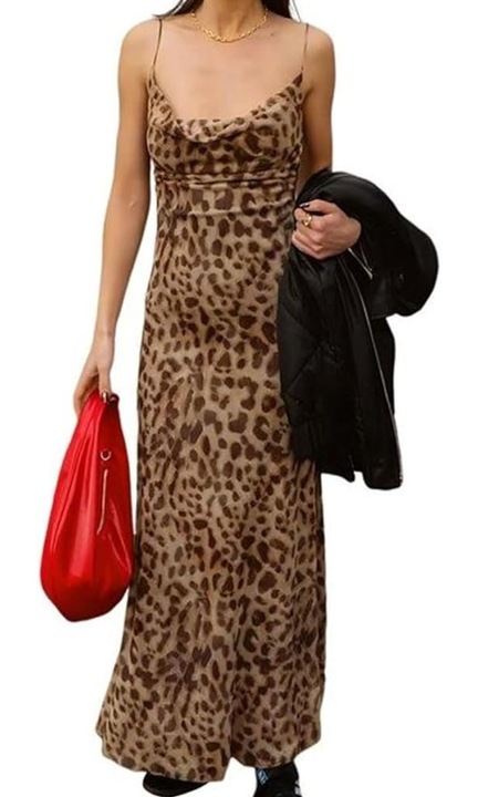 Миди рокля с колан, QttvbTna, полиестер, кафяво, Кафяв, S