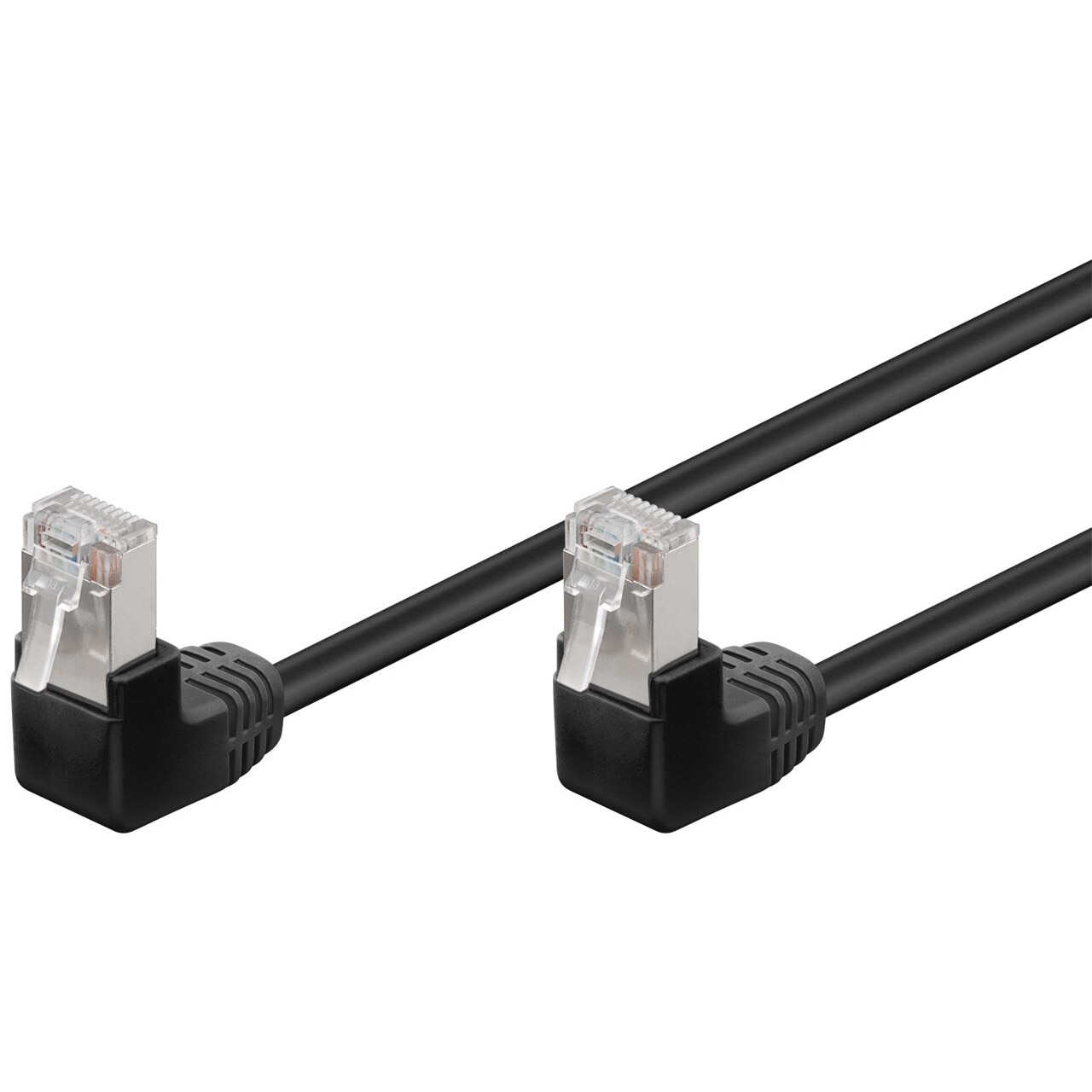 Cablu LAN CAT 5e, 2xRJ45, F/UTP, 0.25m, negru - eMAG.ro