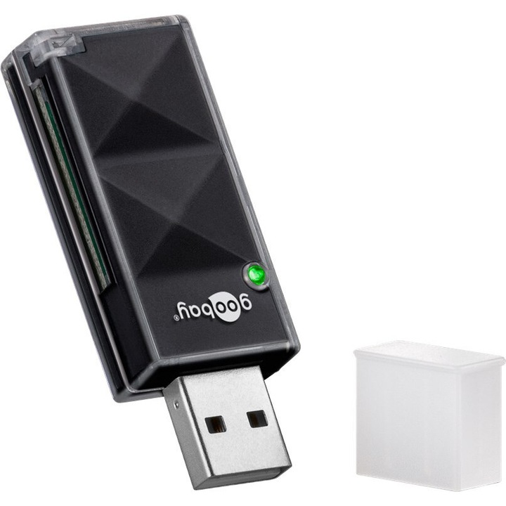 Cititor de carduri Micro SD, Goobay, USB 2.0, negru