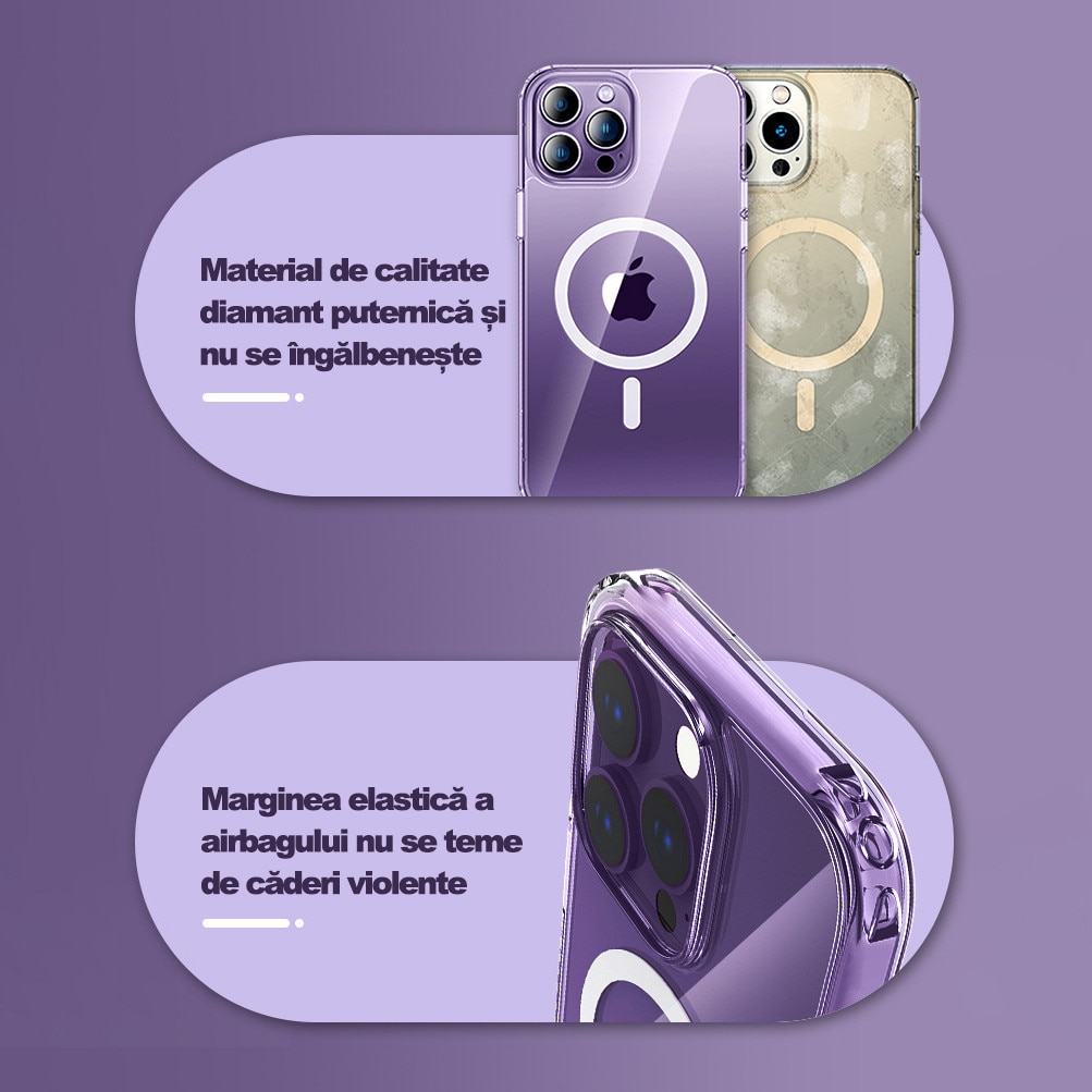 Husa de Protectie, Compatibil iPhone 16 pro max, MOGU, impermeabil, Antizgarieturi, Anticadere, Anti-coliziune pe patru laturi si absorbtie a socurilor, Grosime 1, 5 mm, transparent