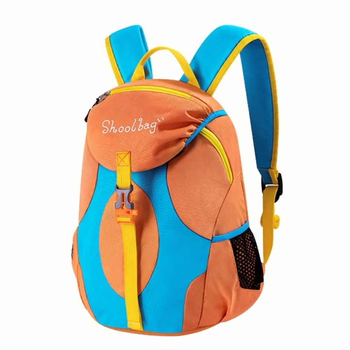 Детска раница, 15L, 38x28cm, водоустойчива, ултра лека, оранжево-червена, 6-12 години