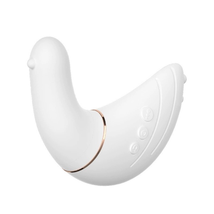 Vibrator pentru femei, porumbel alb, 10 moduri de vibratie, 31x105mm, impermeabil
