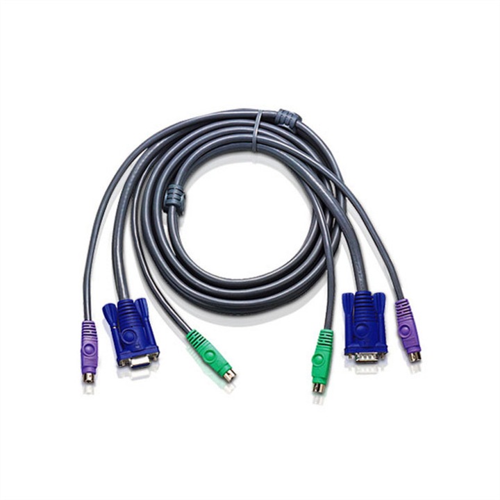 VGA kábel, ATEN, PS/2, 1,8 m, szürke