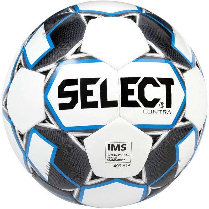 Футболна топка Select FB Contra бяло-синя размер: 5