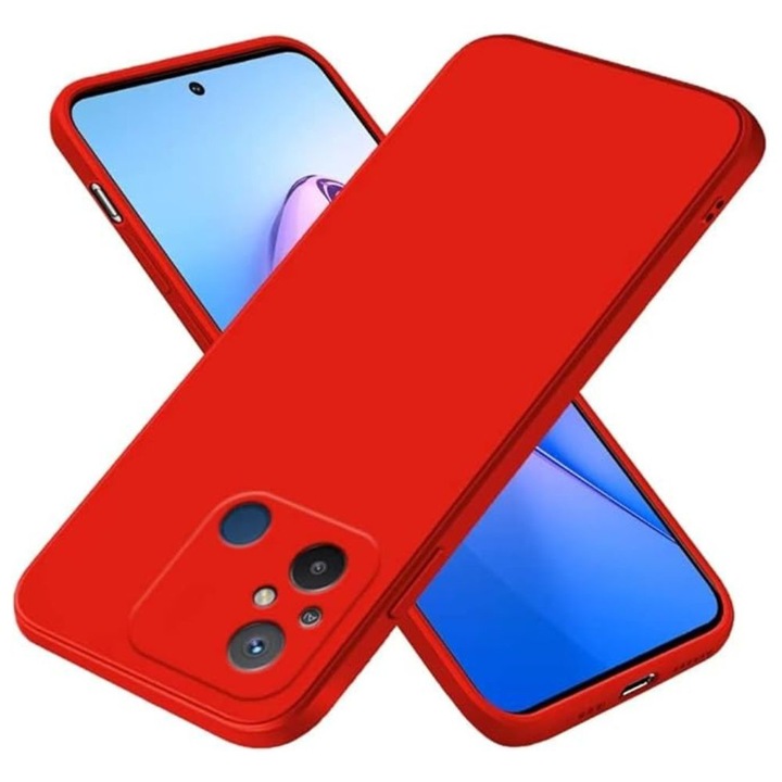 Husa Silicon TPU G-Tech Liquid, Compatibil cu Xiaomi Redmi 12C, din silicon, Rosu