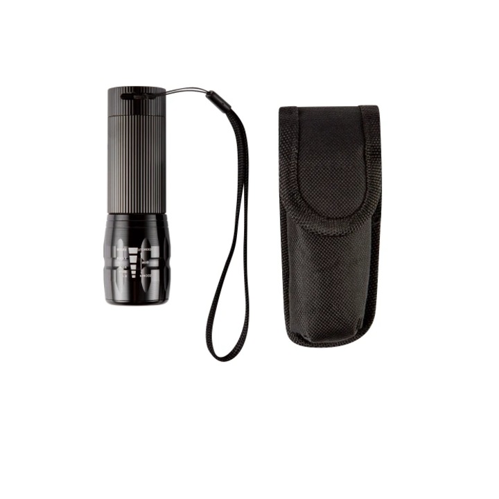 Lanterna LED Casalux, 10.5 x 3.4 x 3.4 cm, 400 lm, negru