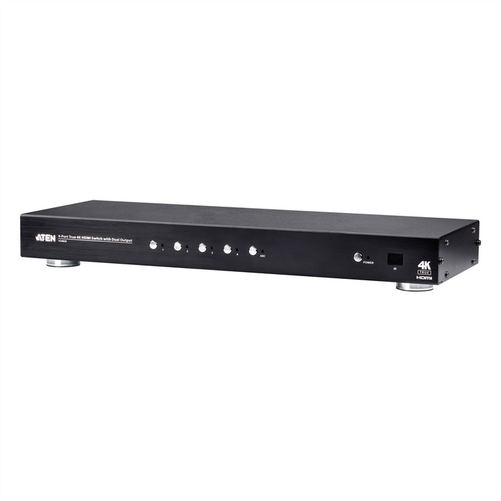 HDMI kapcsoló, Aten, VS482B, 4K, 4 port, fekete