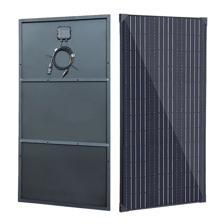 Set 2 panouri solare, 300W, 150W, monocrystalline, 1050x530x25mm, negru