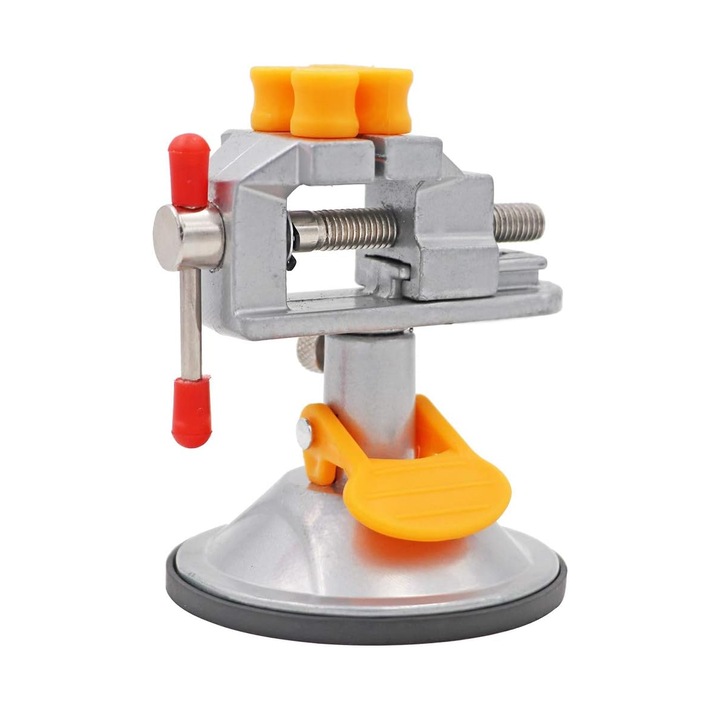 Мини ротационно менгеме, Zola, изработено от метал, монтаж на маса с вендуза, максимална дебелина на масата 22 mm, сиво