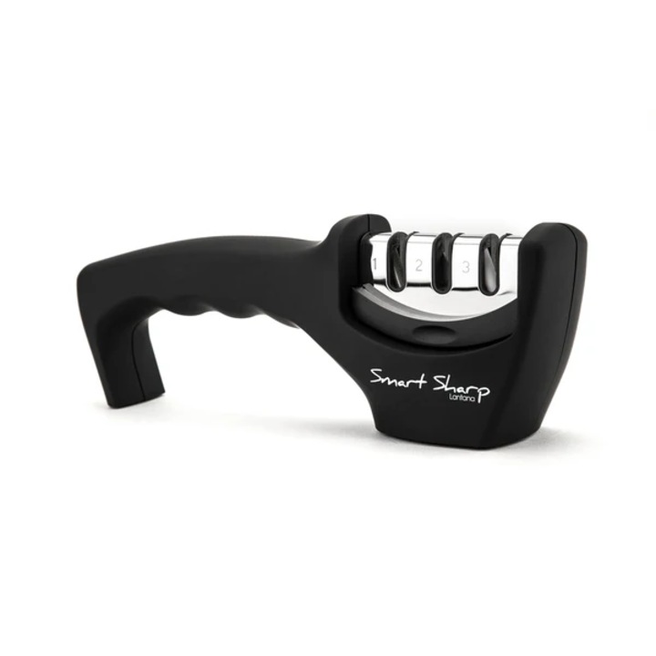 Ascutitor de cutite, SmartSharp, 3in1, cu Maner si Suprafata Anti-alunecare, negru