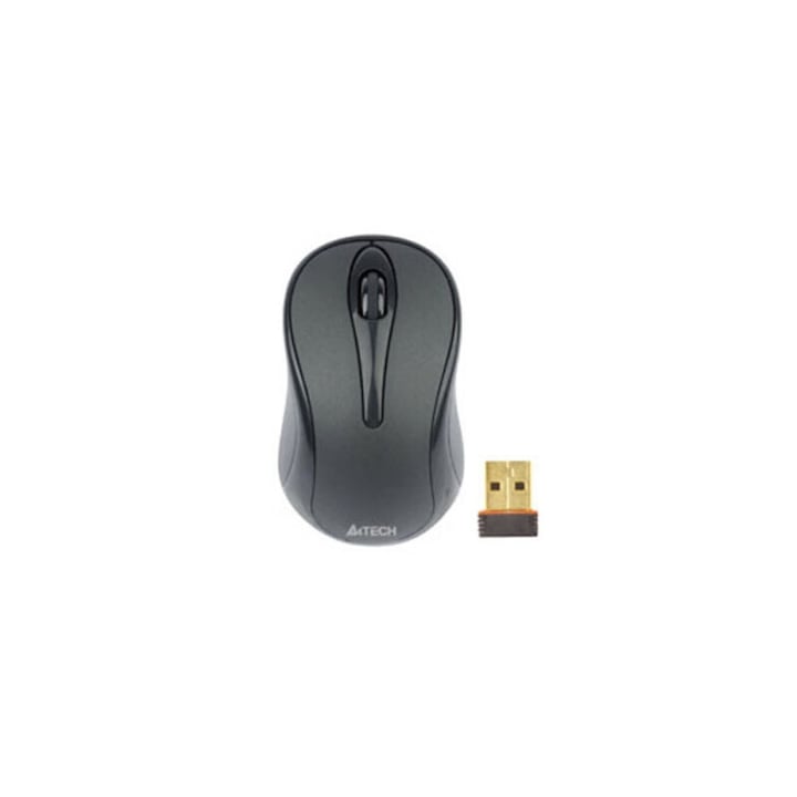 Mouse A4Tech G3-280N, tehnologie V-Track, 1200 DPI, RF 2.4GHz, negru