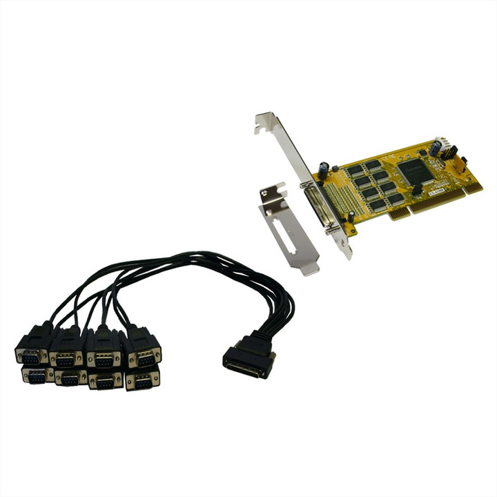 Placa Serial RS232, ExSys, Metal, PCI, Negru