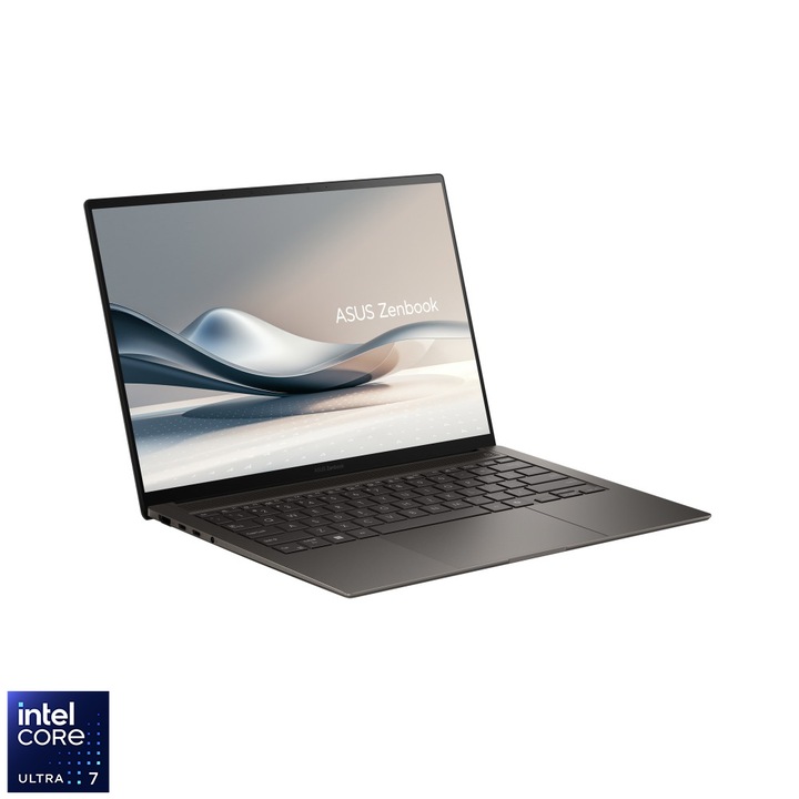 Asus ZenBook S UX5406SA-PV052W 14" OLED WQXGA+ laptop, Intel® Core™ Ultra 7, 32GB, 1TB M.2, Intel® Arc™ Graphics, Windows 11 Home, Magyar billentyűzet, Szürke - Tok