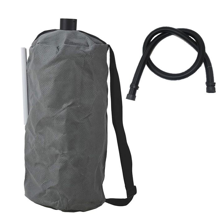 Sac de colectare a prafului pentru slefuire, Autocise, cu furtun de vacuum de 2m, gri