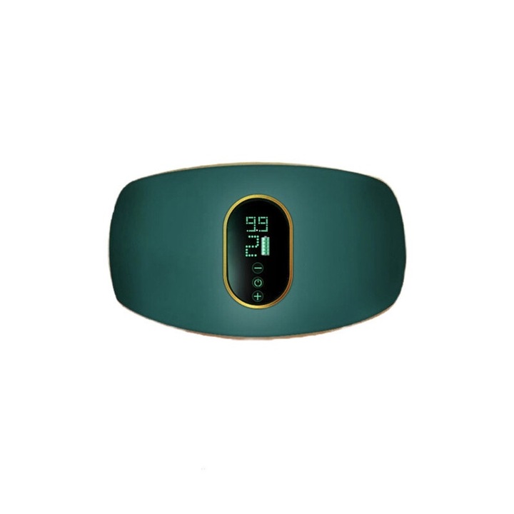 Интелигентен масажор, масажор за корем, подобрена вибрация и пулсация, зелен