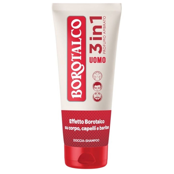 Gel de dus Borotalco Uomo 3in1 Profumo Ambrato 200 ml