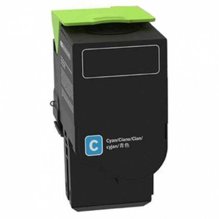 Toner Compatibil cu Lexmark 78C2XC0 Cyan, pentru Lexmark CX622ade, CX625ade, CS421dn, CS521dn, 5000 pagini