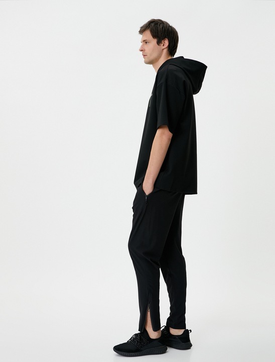 KOTON, Pantaloni regular fit, Negru