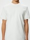 KOTON, Tricou uni cu decolteu la baza gatului, Alb, XL