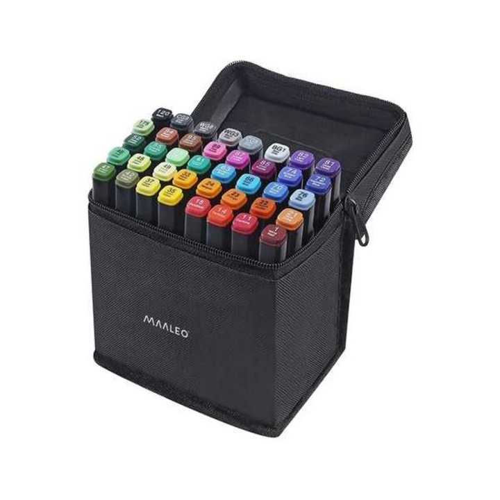 Set 40, markere permanente cu doua varfuri iso