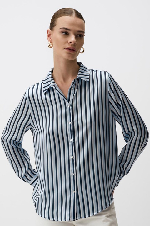 JIMMY KEY, Camasa lejera cu model in dungi, Albastru deschis