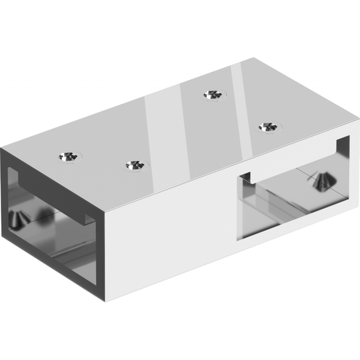 Mexen T-образен конектор за стенни стойки, хром - 800-09-01