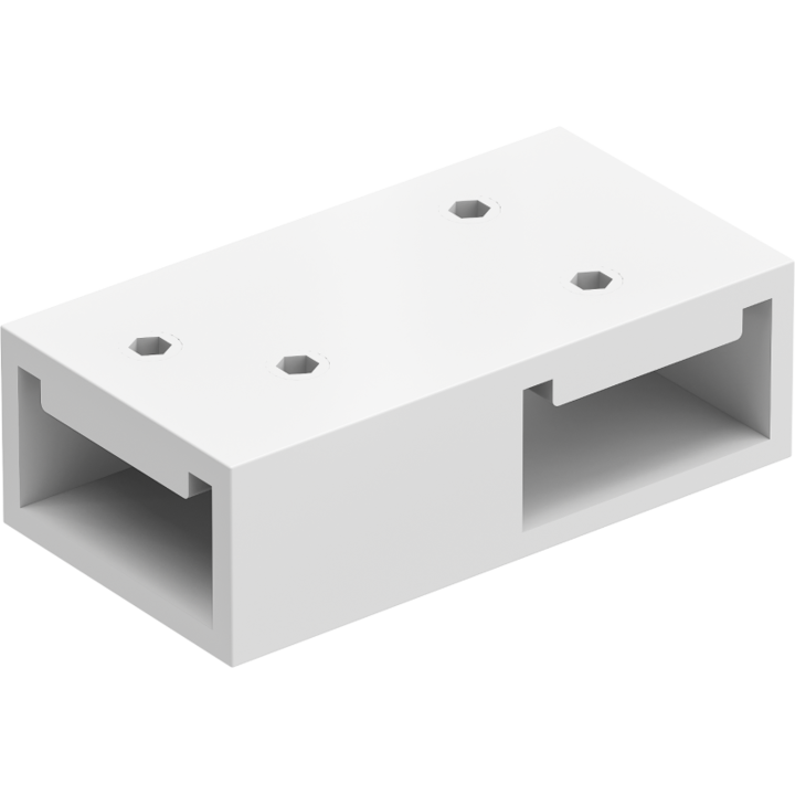 Mexen T-образен конектор за стенни стойки, бял - 800-09-20