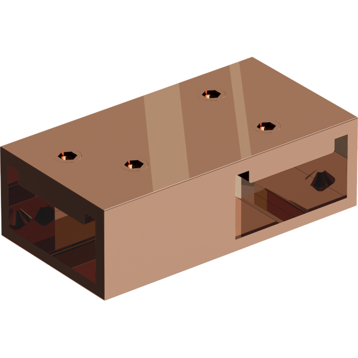 Mexen T-образен конектор за стенни стойки, розово злато - 800-09-60