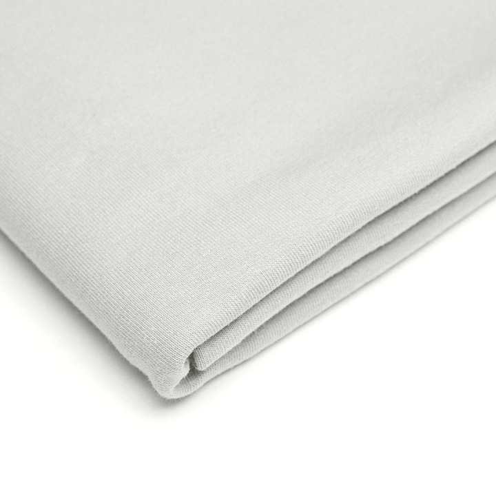 Material textil, Tricot french terry, Tricot trening uni culoare Gri, bumbac 95%, elastan 5%