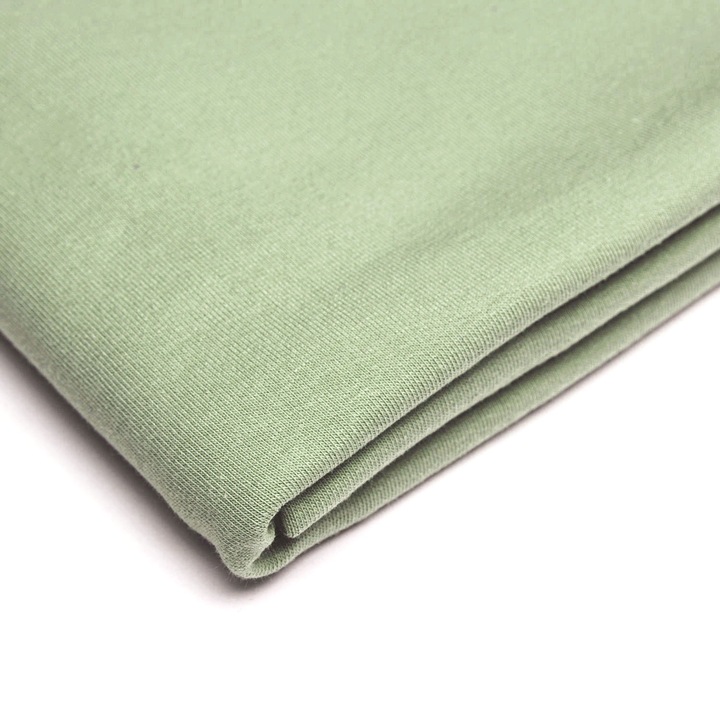 Material textil, Tricot french terry, Tricot trening uni culoare Masliniu, bumbac 95%, elastan 5%