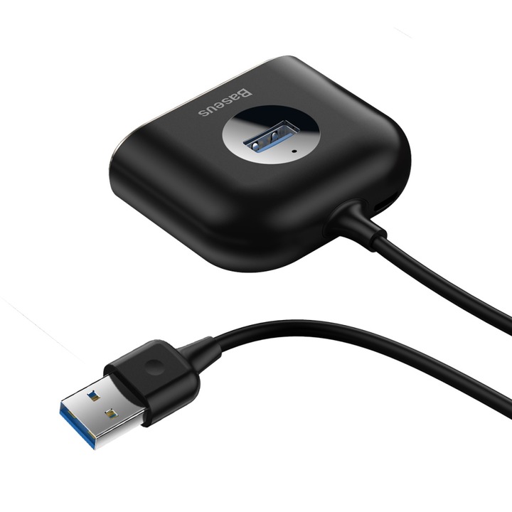 USB хъб, Baseus, 4xUSB A 3.0, черен
