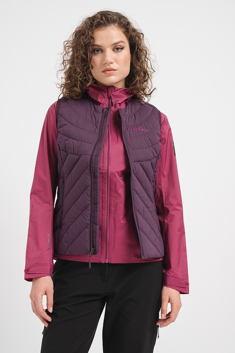 Jack Wolfskin, Олекотен елек Athletic с капитониран ефект, Тъмновиолетов