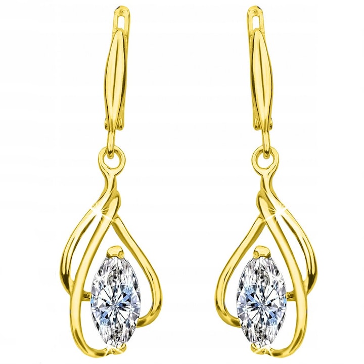 Aur cercei, lungi suspendati pentru femei, argint, englezesc 925 (124/7)