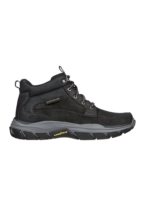Skechers, Ghete cu finisaj impermeabil pentru trekking Respected Boswell, Negru