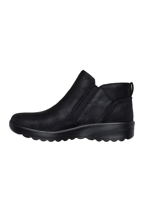 Skechers, Ghete de piele ecologica Fall in Bloom, Negru
